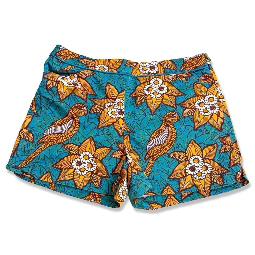 ELEVENSES Anthropologie Parrot Batik Shorts
